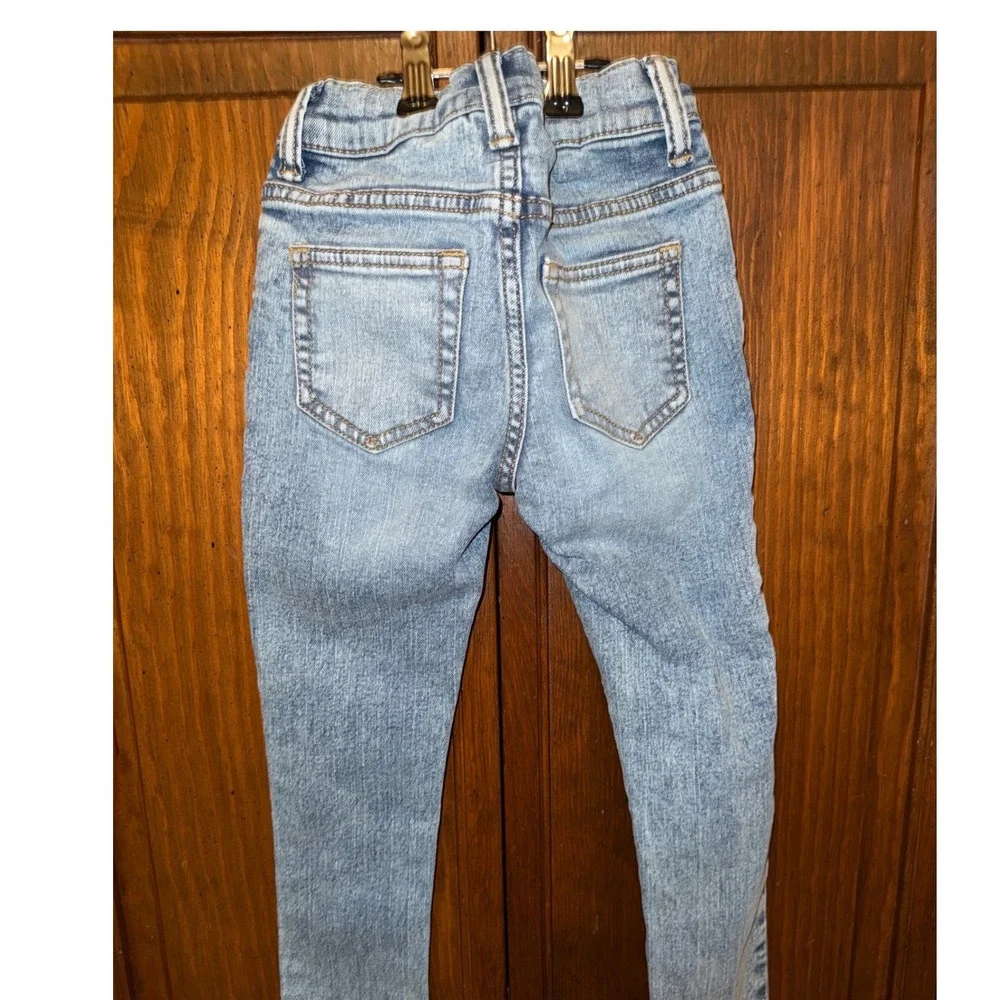 Gap Kids Boys Slim Stretch Skinny Jeans Light Wash Blue Size 5 Adjustable Waist
